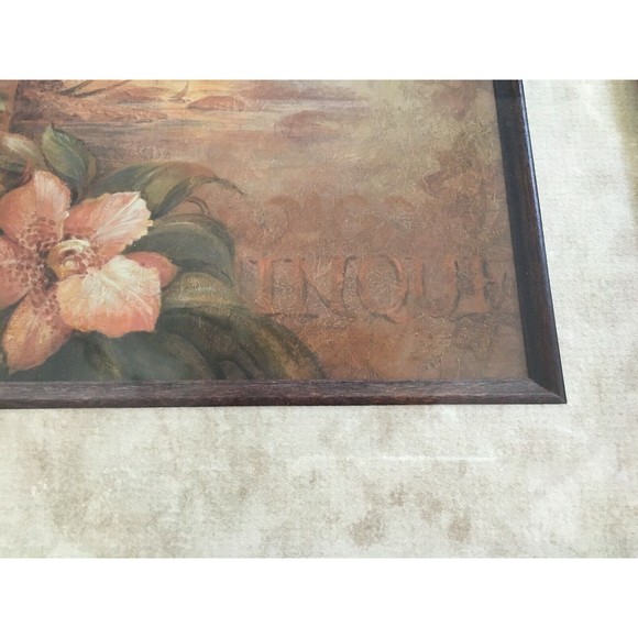 Pamela Gladding Framed Matted Print West Indies Sunset Tropical Floral Palm Tree - Picture 5 of 10